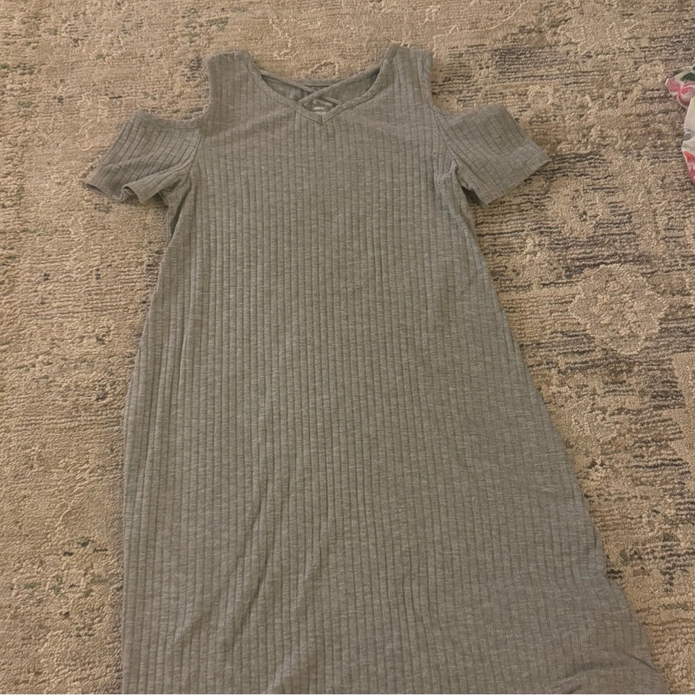 Art Class Gray Cold Shoulder Dress